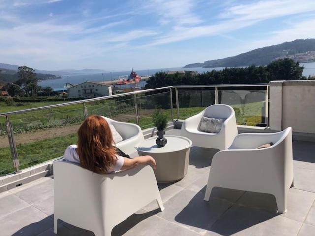 A Neida Casa Con Terraza Con Vistas Al Mar Vila Cee Exterior foto